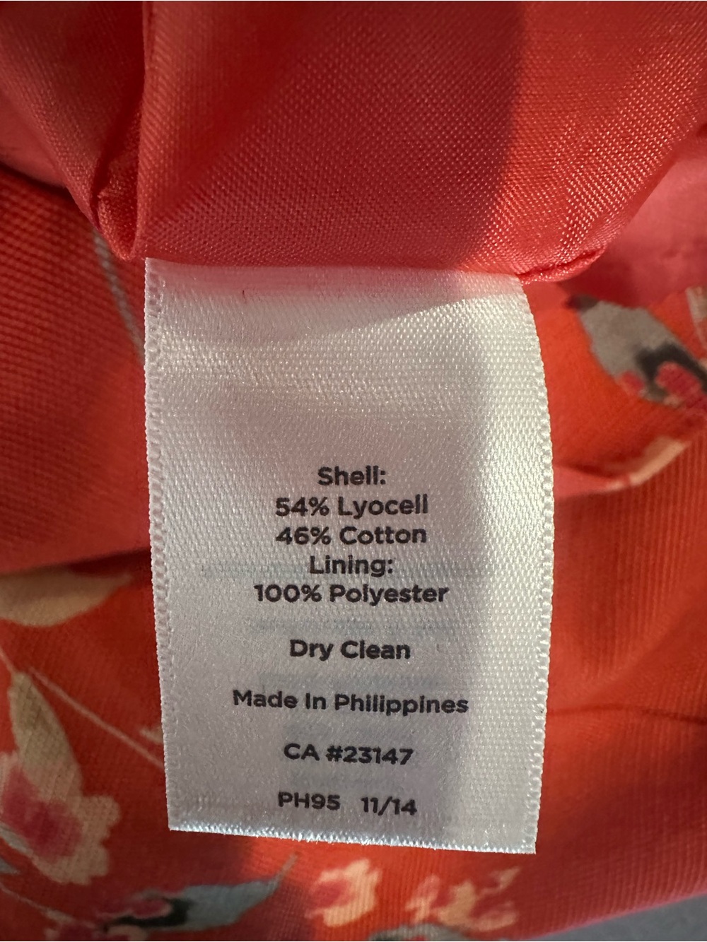 Talbots Coral Floral Sheath Dress - Picture 9 of 9